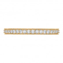 Shah Luxury Round Diamond Eternity Wedding Band In 14K Yellow Gold