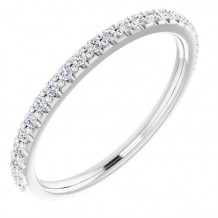 14K White 1/4 CTW Diamond Band for 7x7 mm Cushion Ring