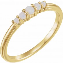 14K Yellow Opal Graduated Five-Stone Ring