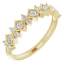 14K Yellow 1/3 CTW Five-Stone Diamond Anniversary Band