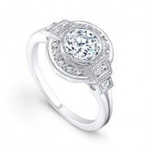 Beverley K 14k White Gold 0.21ct Diamond Semi-Mount Engagement Ring