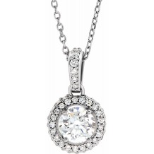 14K White 3/8 CTW Diamond 18 Necklace