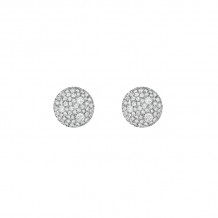 Henri Daussi 18k White Gold Diamond Stud Earrings