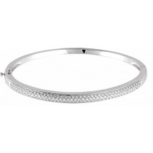 14K White 1 CTW Diamond Pave' Bracelet