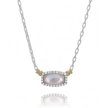 Vahan 14k Gold & Sterling Silver Mother of Pearl Necklace