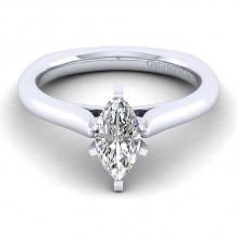 Gabriel & Co 14K White Gold Allie Solitaire Diamond Engagement Ring