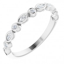 Platinum 1/4 CTW Diamond Anniversary Band