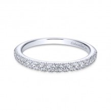 Gabriel & Co. 14k White Gold Contemporary Anniversary Wedding Band