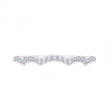 Shah Luxury 14K White Gold Round Diamond Wedding Band