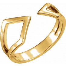 14K Yellow Geometric Ring