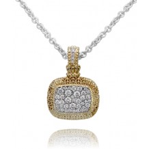 Vahan 14k Gold & Sterling Silver Diamond Pendant