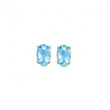 Gems One 14Kt White Gold Blue Topaz (1/2 Ctw) Earring