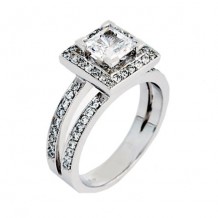 Jewelry Innovations 14K White Gold Semi Mount Engagement Ring