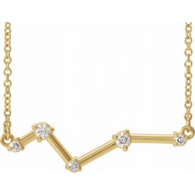 14K Yellow 1/10 CTW Diamond Constellation 18 Necklace