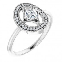 14K White 1/3 CTW Diamond Ring