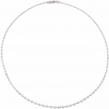14K White 5 CTW Diamond 18 Necklace