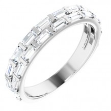 14K White 3/4 CTW Diamond Anniversary Band