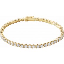 14K Yellow 5 CTW Diamond Line 7 Bracelet