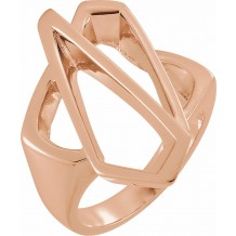 14K Rose Freeform Ring