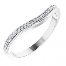 14K White .07 CTW Diamond Matching Band