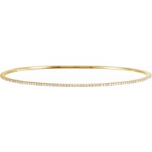 14K Yellow 1 CTW Diamond Stackable Bangle 8 Bracelet