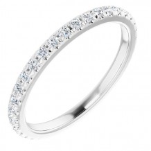 14K White 3/8 CTW Diamond French-Set Anniversary Band