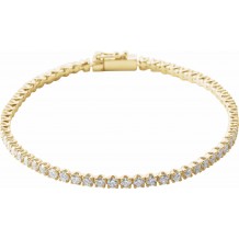 14K Yellow 3 CTW Diamond Line 7 Bracelet