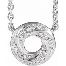 14K White .06 CTW Diamond Geometric 18 Necklace