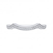 Shah Luxury 14K White Gold Round Diamond Half-Eternity Wedding Band