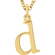14K Yellow Lowercase Initial d 16 Necklace