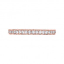 Shah Luxury 14K Rose Gold Round Diamond Eternity Wedding Band