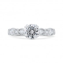 Shah Luxury 14K White Gold Diamond Engagement Ring (Semi-Mount)