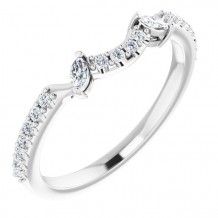 14K White 1/5 CTW Diamond Matching Band