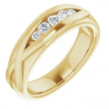 14K Yellow 1/3 CTW Diamond Men's Ring