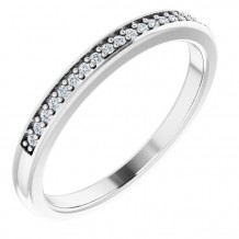 14K White 1/10 CTW Diamond Anniversary Band