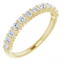 14K Yellow 5/8 CTW Diamond Anniversary Band