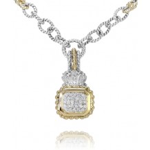 Vahan 14k Gold & Sterling Silver Diamond Pendant