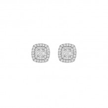 Henri Daussi 18k White Gold Diamond Stud Earrings