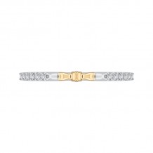 Shah Luxury 14K Two-Tone Gold Round Diamond Wedding Band