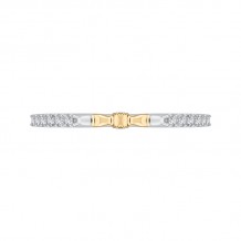 Shah Luxury 14K Two-Tone Gold Round Diamond Wedding Band