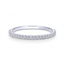 Gabriel & Co. 14k White Gold Contemporary Anniversary Wedding Band