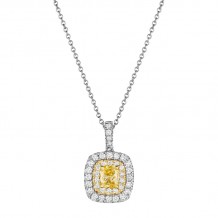 Henri Daussi 18k Yellow Gold Diamond Pendant
