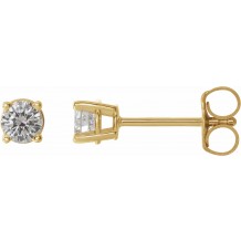 14K Yellow 1/3 CTW Diamond Earrings