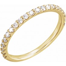 14K Yellow 3/8 CTW Diamond Band