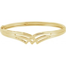 14K Yellow Hinged Bangle Bracelet