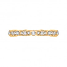 Shah Luxury 14K Yellow Gold Round Diamond Eternity Wedding Band