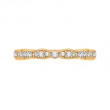 Shah Luxury 14K Yellow Gold Round Diamond Eternity Wedding Band