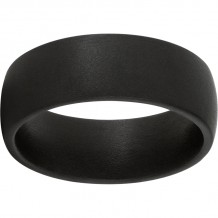 Black Diamond Ceramic Domed Band with Military Sandblast Finish