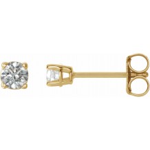 14K Yellow 1/5 CTW Diamond Earrings