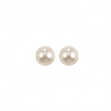 Gems One 14Kt White Gold Pearl (1 Ctw) Earring